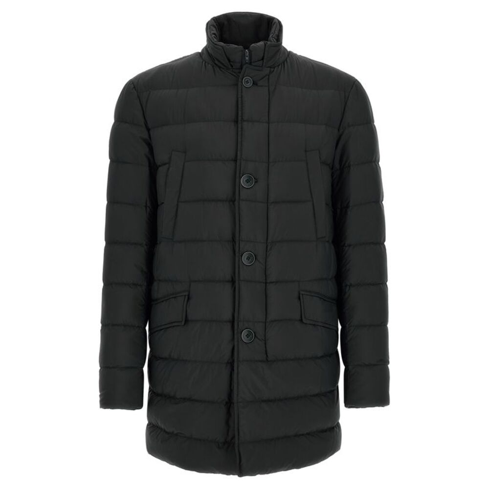 Herno Black Polyamide Full-Length Men's Jacket